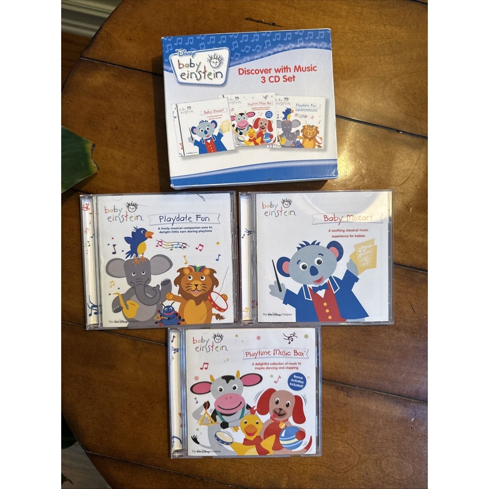 Disney Baby Einstein Discover with Music 3 CD Set Baby Mozart Playtime Playdate